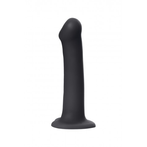 Черный фаллос на присоске Silicone Bendable Dildo L - 19 см.